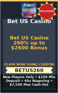 Bet US Casino 260% up to $2600 Bonus Bet US Casino 260% up to $2600 Bonus