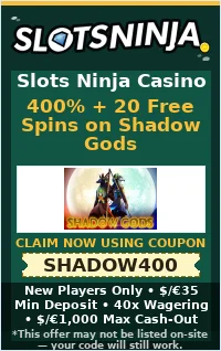 400% + 20 Free Spins on Shadow Gods for New Players 400% + 20 Free Spins on Shadow Gods for New Players