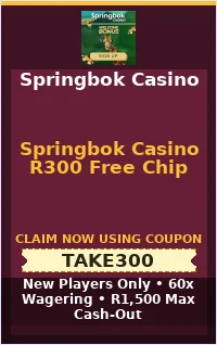 Springbok Casino R300 Free Chip for New Players Springbok Casino R300 Free Chip for New Players